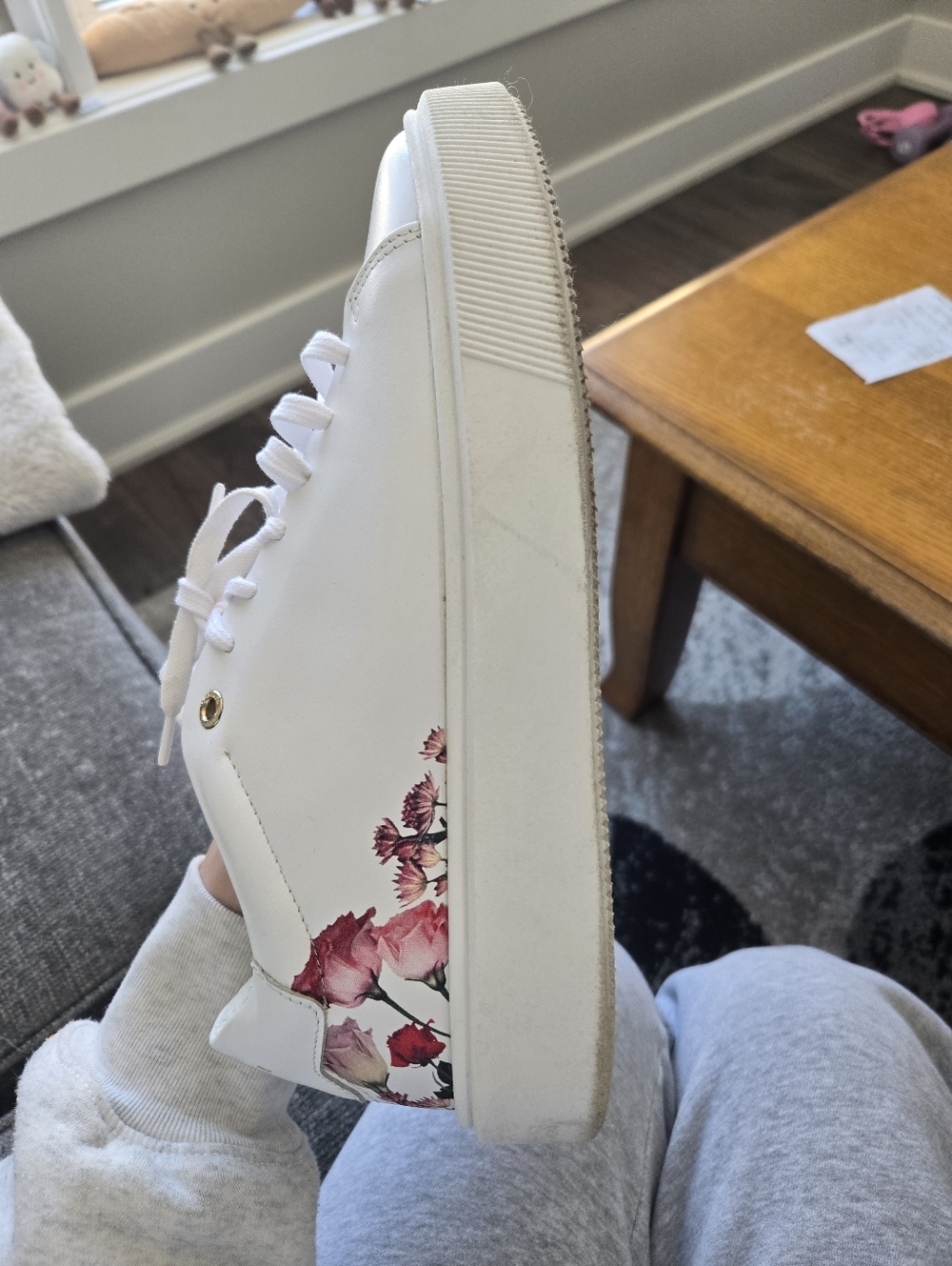 Ted Baker Floral Leather Sneakers - Picture 3 of 10